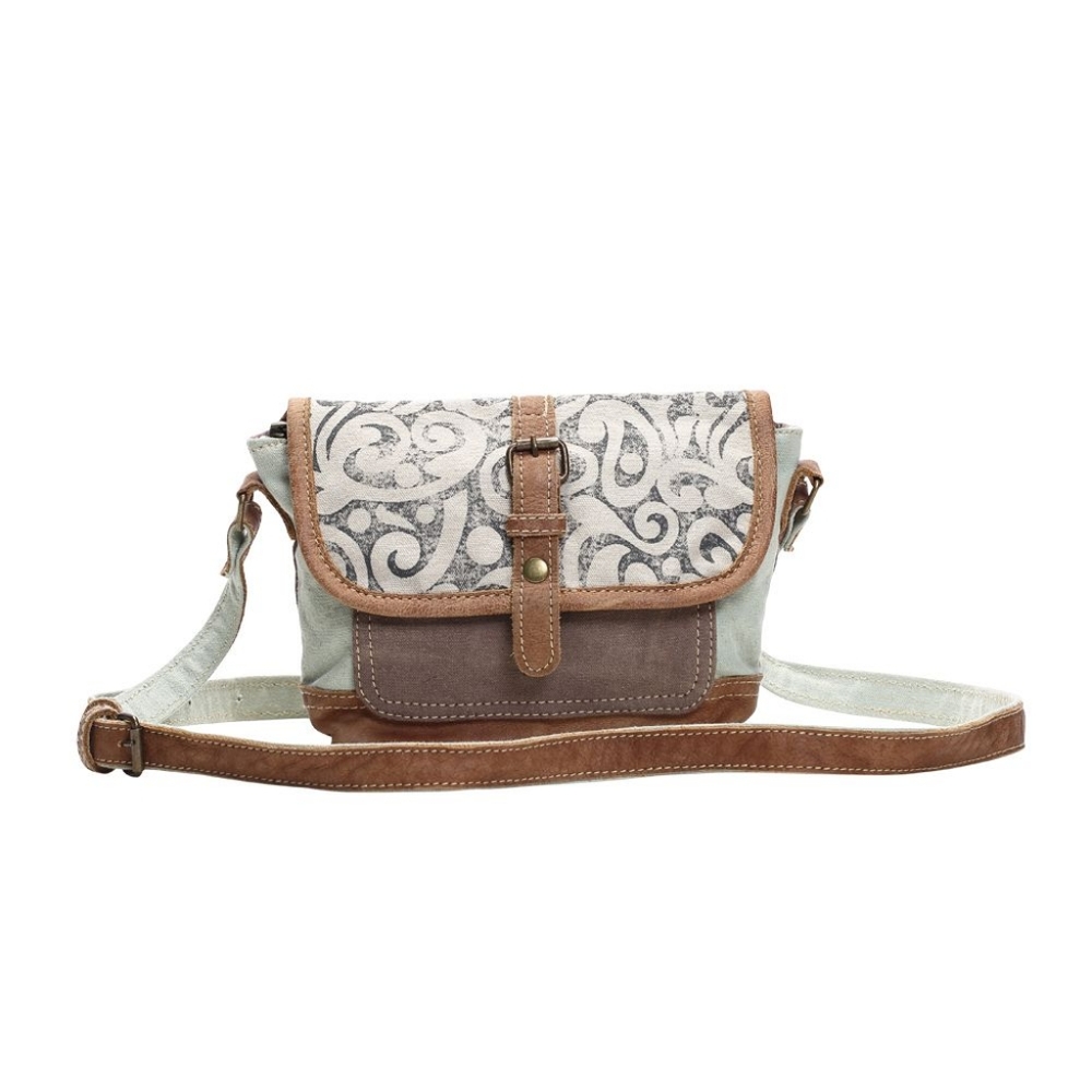 SOLD Myra Leaf Print Small Bag